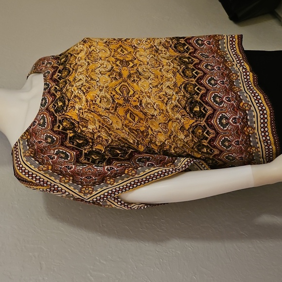 Vtg UNIQUE SPECTRUM Square Multicolor Patterned Ethnic Top - Picture 4 of 8